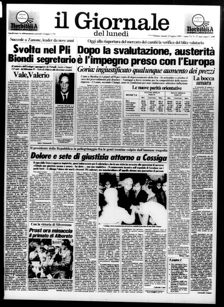 Il giornale del lunedi